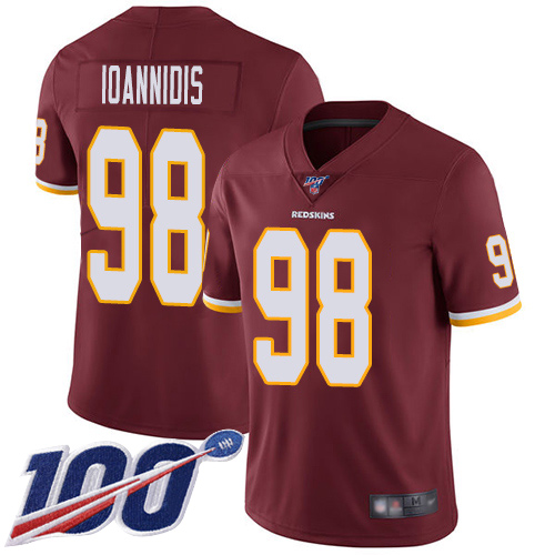 Washington Redskins Limited Burgundy Red Youth Matt Ioannidis Home Jersey NFL Football 98 100th